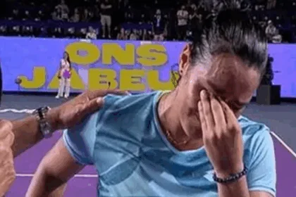 Ons Jabeur breaks down in tears, retires hurt
