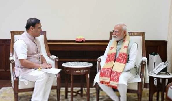 Assam CM calls on PM Modi, briefs him on development works in his state