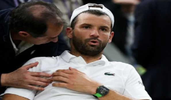 Sinner reaches QFs after Dimitrov retires hurt